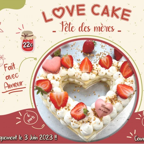 cœur macaron vanille fraise framboise
