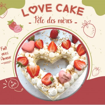 LOVE CAKE VANILLE FRAISE (6p)